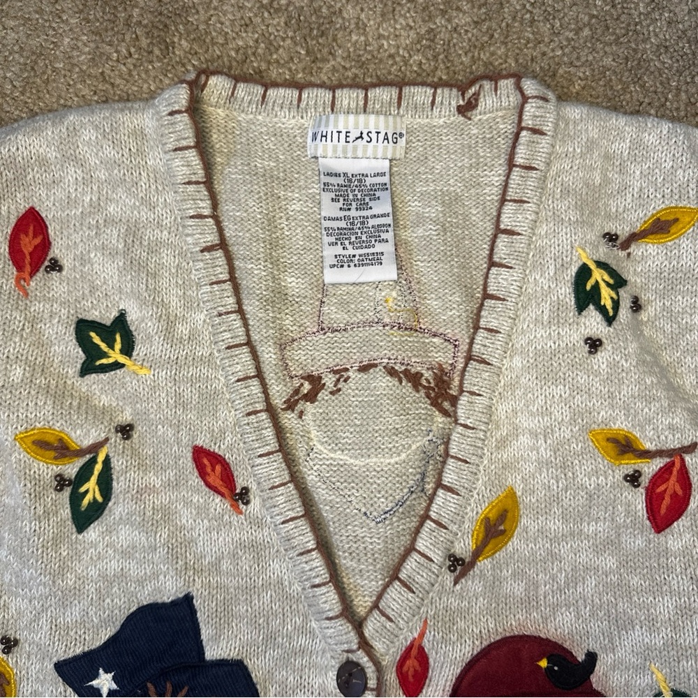 White Stag Festive Scarecrow Cardigan - Multicolor - Picture 2 of 8
